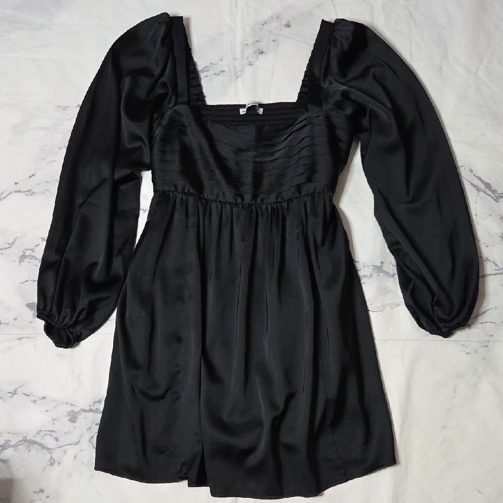 Abercrombie & Fitch Emerson Black Long Sleeve Mini Dress - Picture 1 of 6
